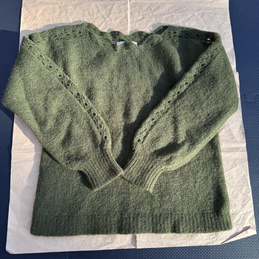 Sézane Stacy/Sezane Stacy Pull/Jumper/Sweater in Perfect Green, LNWT, Small - Picture 2 of 10